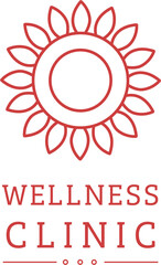 Digital png illustration of wellness clinic text on transparent background