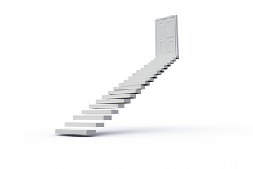 Obraz premium Digital png illustration of stairs with door on transparent background