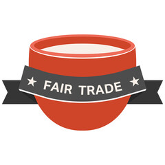 Digital png illustration of fair trade text on transparent background