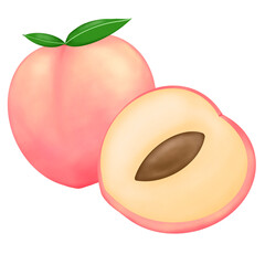 Healthy fresh peach
