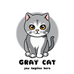 Cute Cat Mascot Cartoon Logo: A Hand-Drawn Icon Illustration Character Fit for Every Business, Pet Store, Pet Shop, Toys, Food, and More