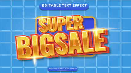 vector Super Big Sale editable text effects style