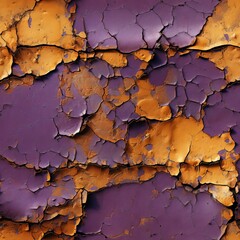 Obraz premium Peeled Cracks Grungy Backgrounds with Gold Accents