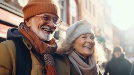 Happy seniors in a happy moment  enjoy to celebrate merry Christmas and happy new year, happy retirement concept.