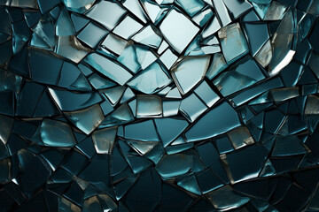 Glass fragmented surface.