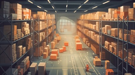Exploring a Vast Warehouse: Organized Storage and Efficient Operations, generative AI