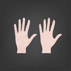 사람 손 디지털 드로잉 벡터 일러스트