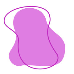 organic blob with outline