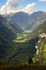 The Elm valley in Glarus Sud, in Switzerland