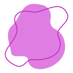 organic blob with outline