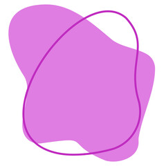 organic blob with outline