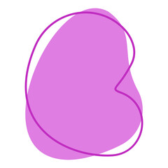 organic blob with outline
