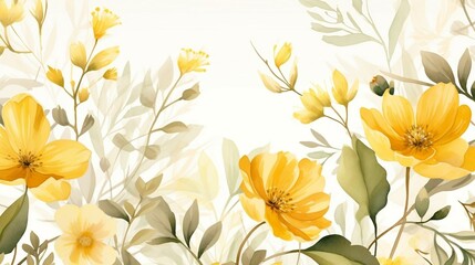 Watercolor flowers seamless background.For fabric design. Beautiful flower pattern