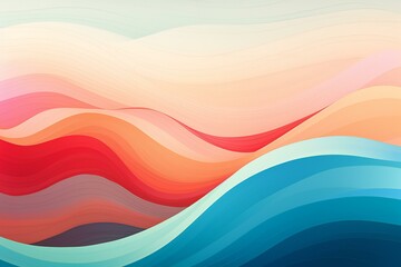 Fototapeta premium Waves abstract illustration. Wavy ocean abstract Backdrop. Curvy sea waves background.