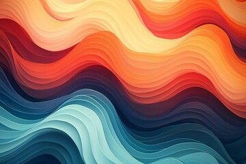 Obraz premium Waves abstract illustration. Wavy ocean abstract Backdrop. Curvy sea waves background.