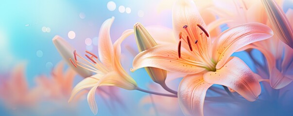 beautiful soft abstract lilly flower background illustration
