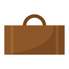 Isolated colored hipster suitcase icon Vector