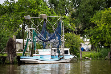 Down the Bayou Working Trawl Boat