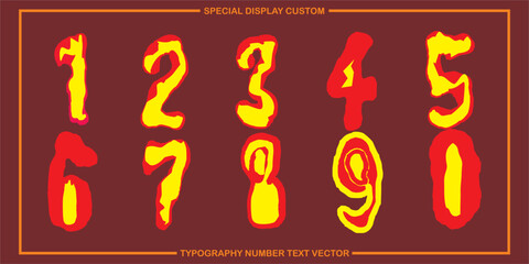 assorted digital custom vector numbers. minimum. Color gradation. Dark. Banner Network. 3d effect. Design. futuristic. Paper cut or effect. Luxury. Premium. (80)