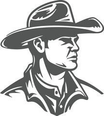 Wild West Cowboy Silhouette Logo