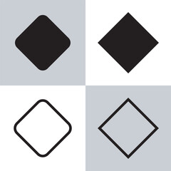 set of rectangle shape template design vector, square shape design vector eps file