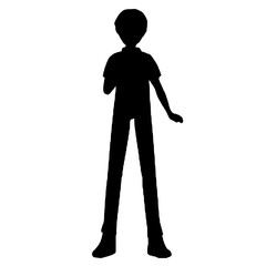 silhouette, black, vector, standing, person, shadow, fashion, body, man, male