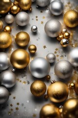 golden christmas balls, generative AI
