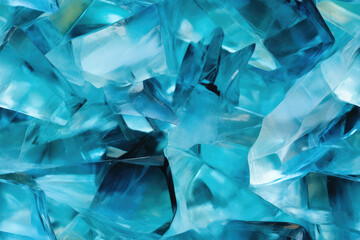 Intricate Details of Shimmering Aquamarine Crystal