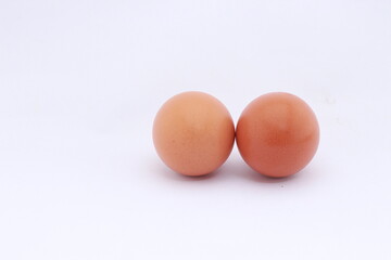 raw chicken egg isolated on white background