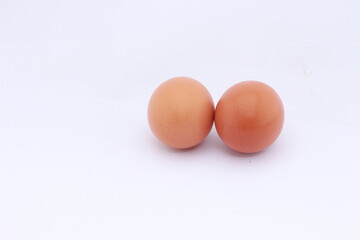 raw chicken egg isolated on white background