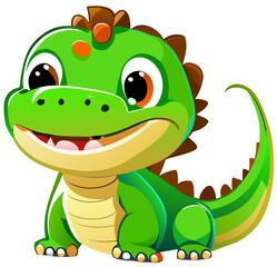 Fototapeta premium green crocodile cartoon