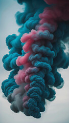 Abstract blue smoke background texture. AI generated.