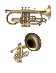 trumpet isolated on transparent background