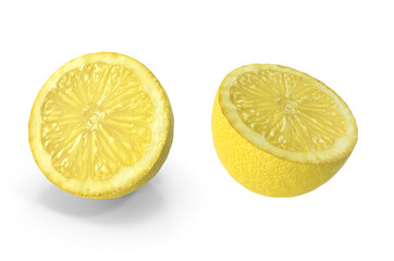 lemon on transparent background