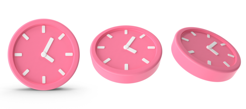 alarm clock on transparent background