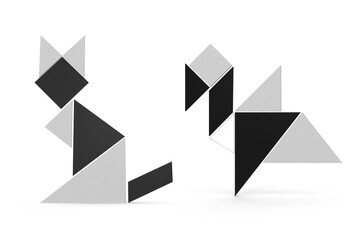 modern geometric shapes design on transparent background