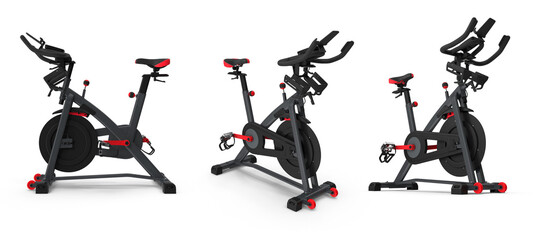 stationary bike on transparent background - Powered by Adobe