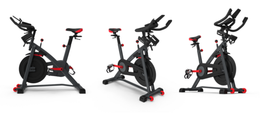 stationary bike on transparent background