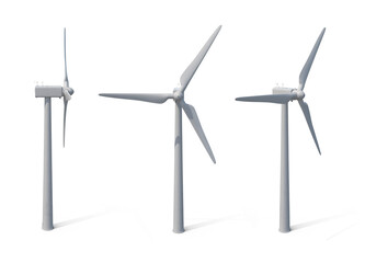 wind turbine on transparent background