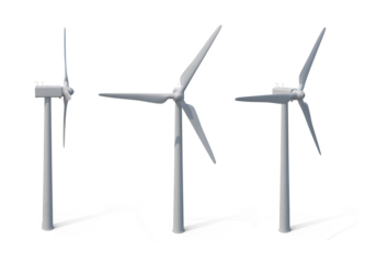 wind turbine on transparent background