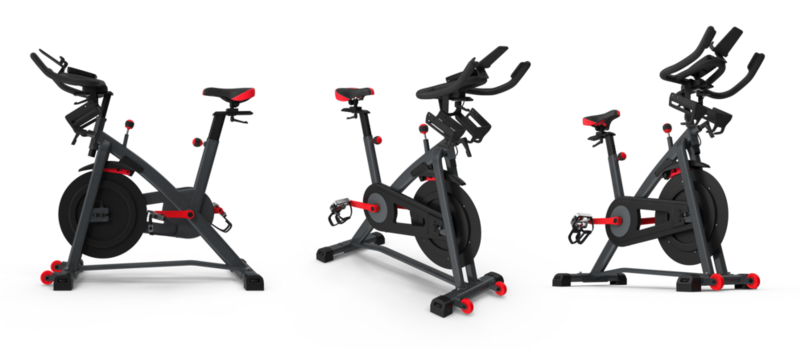 stationary bike on transparent background