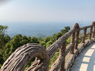 Obraz premium Hill view over the upper stream of hill. 