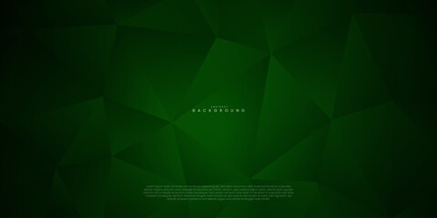 Fototapeta premium abstract dark green triangles background