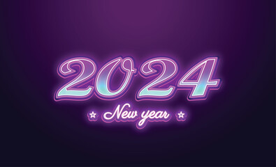 Happy new year 2024 background illustration.