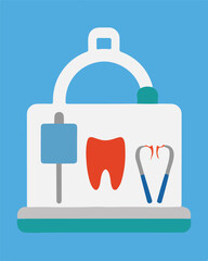 Obraz premium Medical devices, dentists, medical treatments, medical supplies icons
