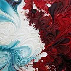 Abstract background. Blue, red, white colors. 3D rendering. 