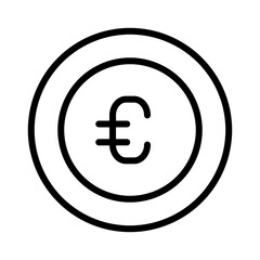 Coin Currency Dollar Outline Icon