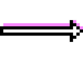 Fototapeta premium Pixel arrow. Vector illustration.