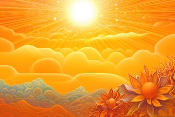 Fototapeta premium natura astratto sfondo il splendente sole estate soleggiato