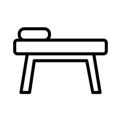 Massage Spa Table Outline Icon